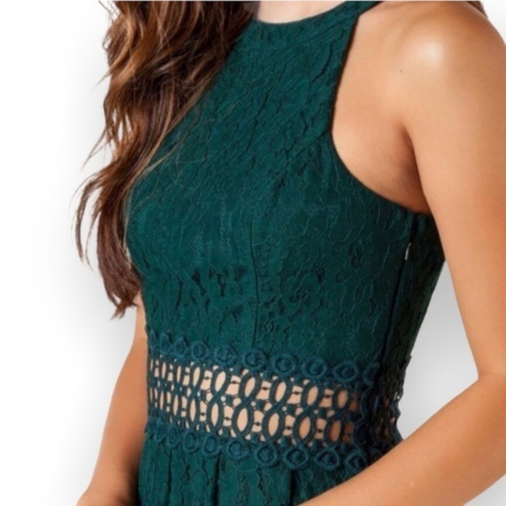 FRANCESCA’S Evergreen Aubrielle Lace Dress NWT sz M - Picture 3 of 12